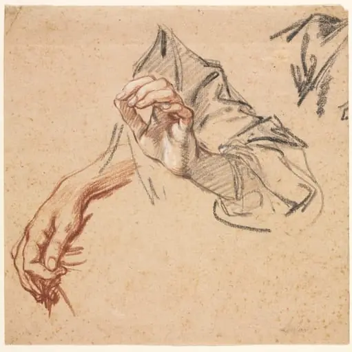 Study of Hands (recto), by Pierre L'Enfant