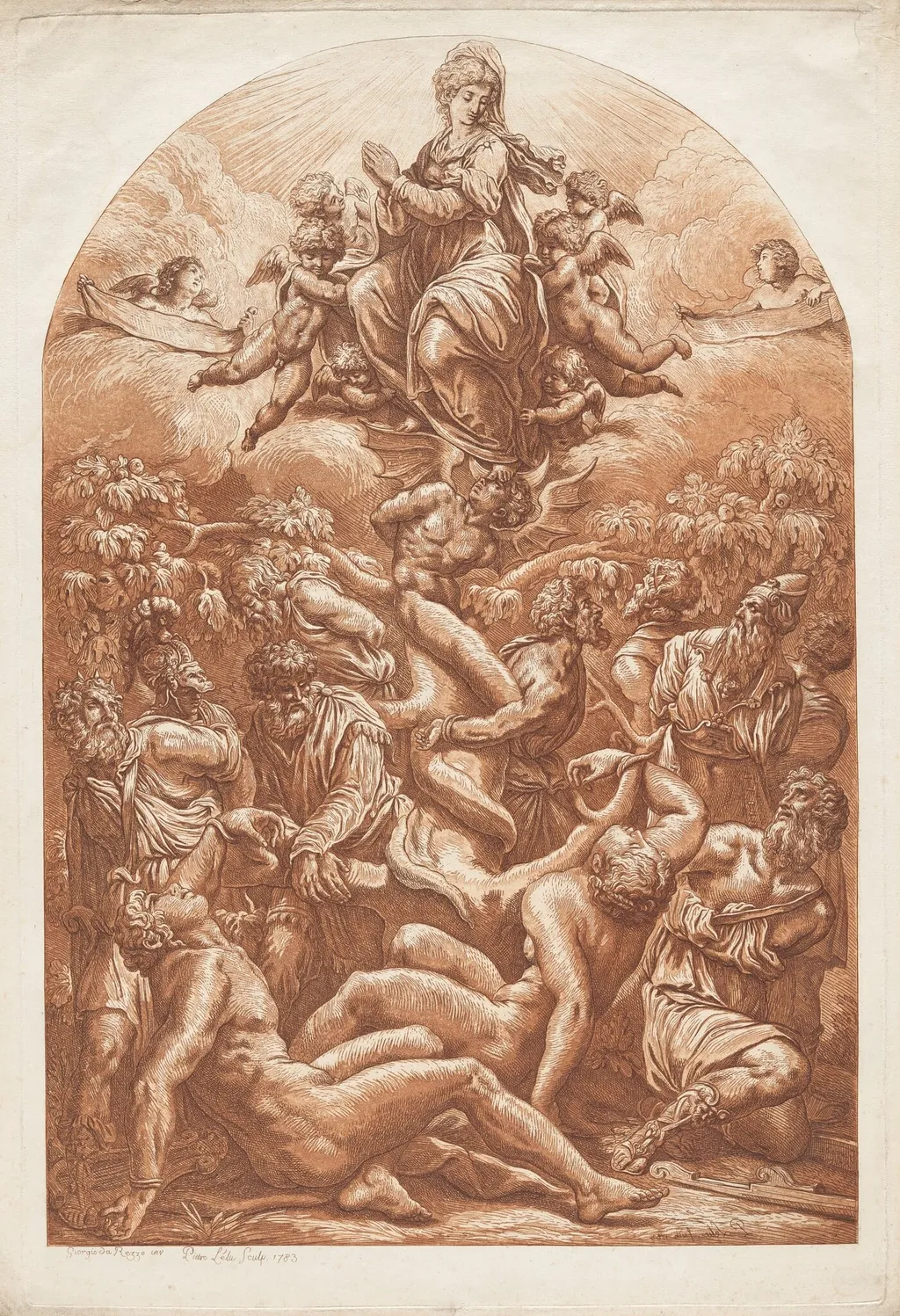 Allegory of Conception or Allegory of Redemption, by Pierre Lelu, ink