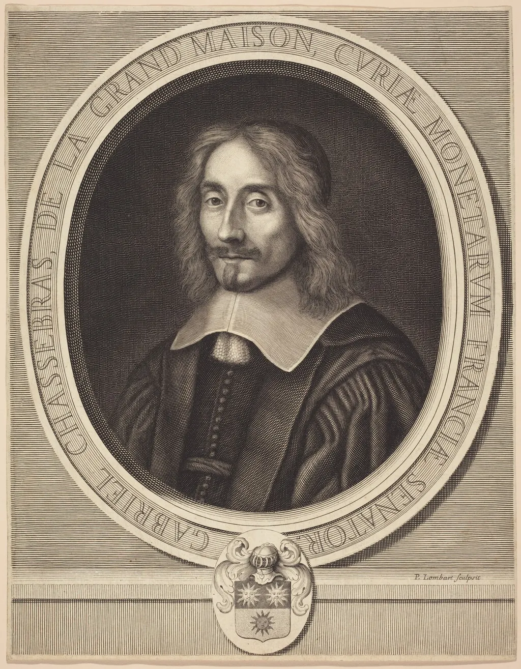 Gabriel Chassebras de la Grand'Maison, by Pierre Lombard, ink, 1647