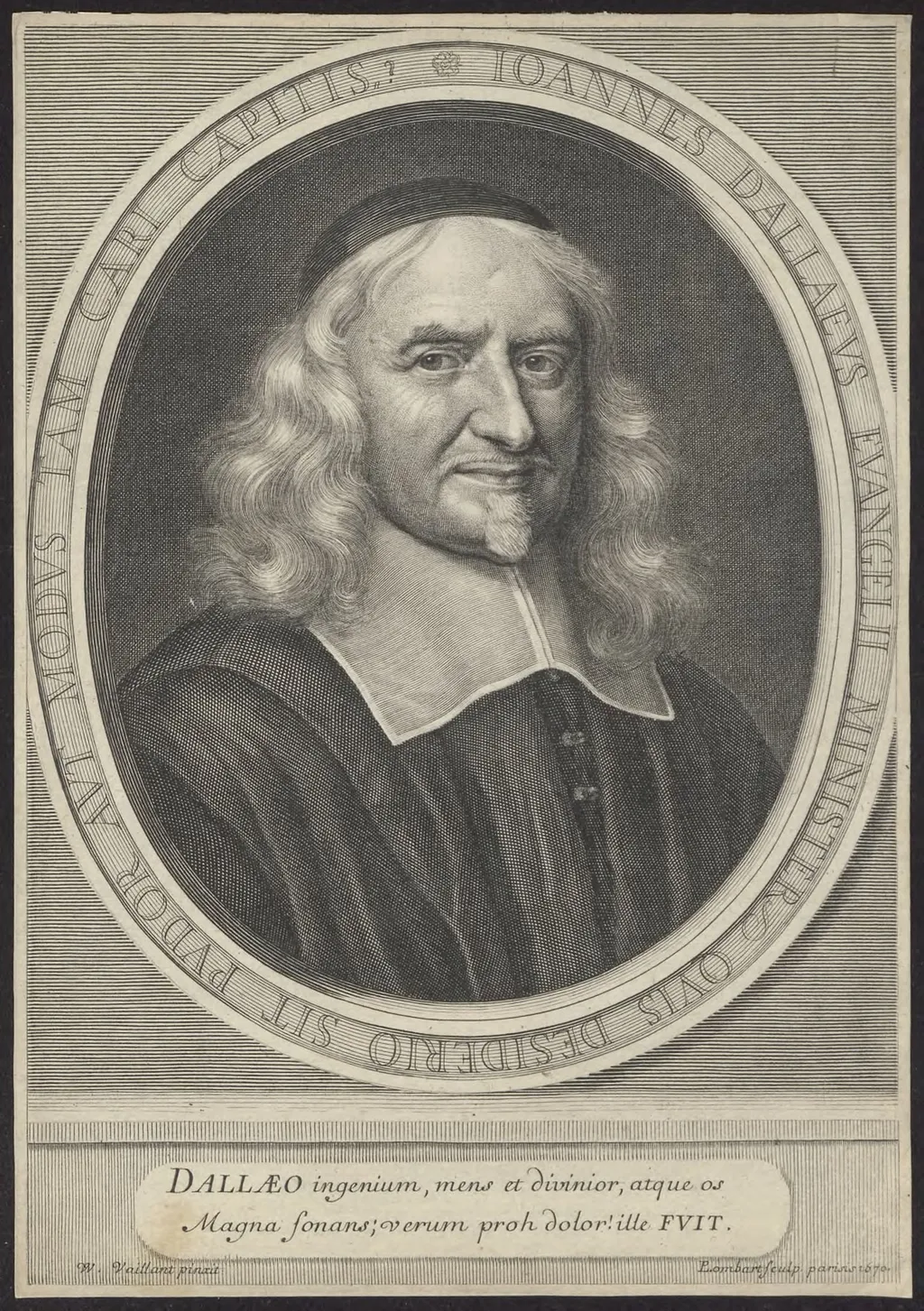Portrait of Johannes Dallaeus/ Jean Daillé, by Pierre, Lombert, unspecified, 1670