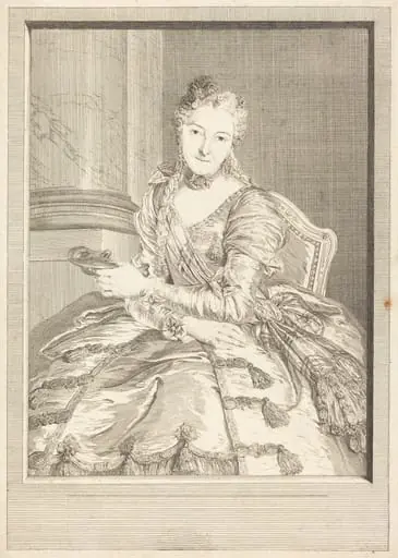 Mme. de M ... en habit de bal, by Pierre Louis de Surugue