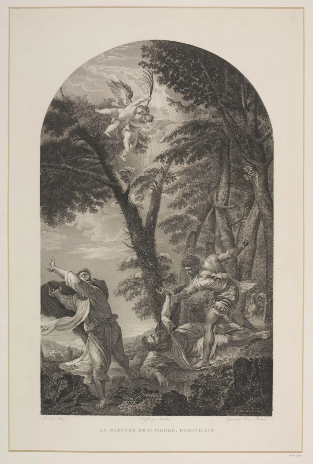 Martyrdom of St. Peter the Dominican, by Pierre Louis Henri Laurent, 1850