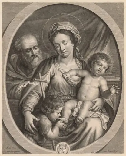 Holy Family and S. John, by Pierre Louis van Schuppen