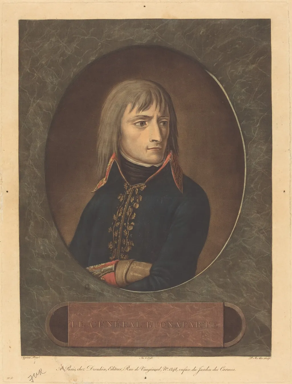 Le Général Buonaparte (Napoleon as General of the Italian Army), by Pierre-Michel Alix, paint, 1798