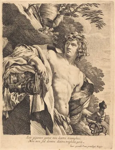 David with the Head of Goliath, by Pierre Mignard I