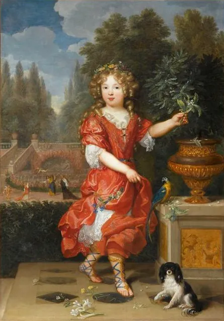 Presumed portrait of Mademoiselle de Blois, by Pierre Mignard I, oil, 1694