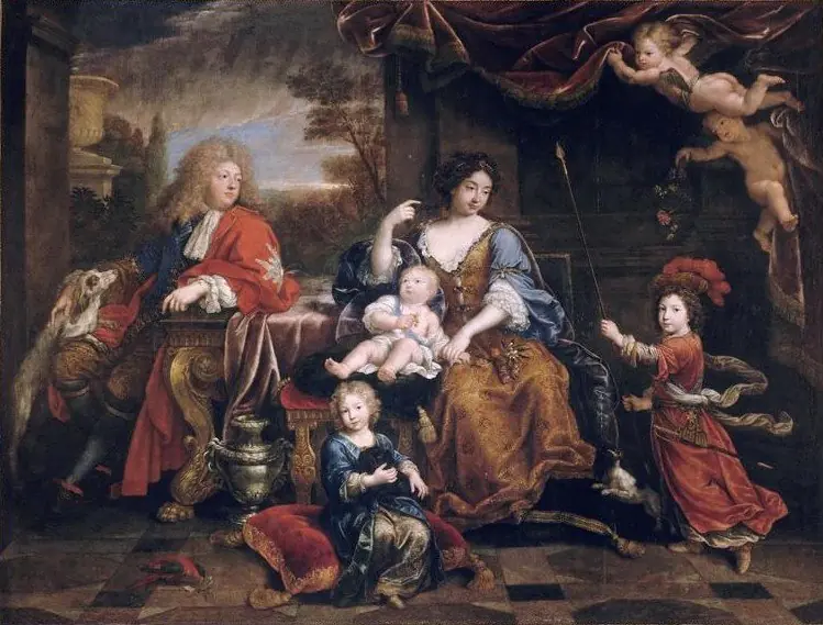 The family of the Grand Dauphin, Louis of France (1661-1711), by Pierre Mignard I