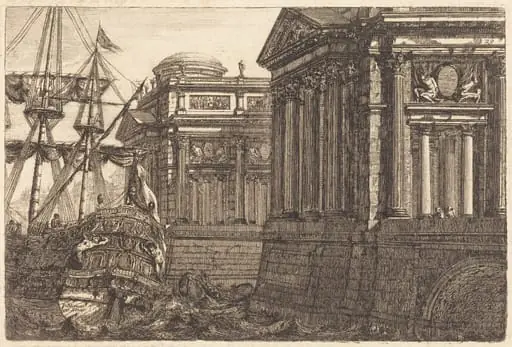 Imaginary Port Scene, by Pierre Moreau