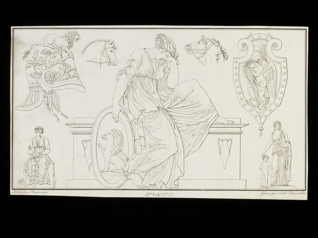 Fragments d'Architecture, Sculpture et Peinture dans le Style antique, by Pierre-Nicolas Beauvallet, 1805
