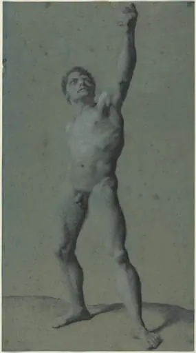 Male Nude Study, by Pierre Paul Prud'hon