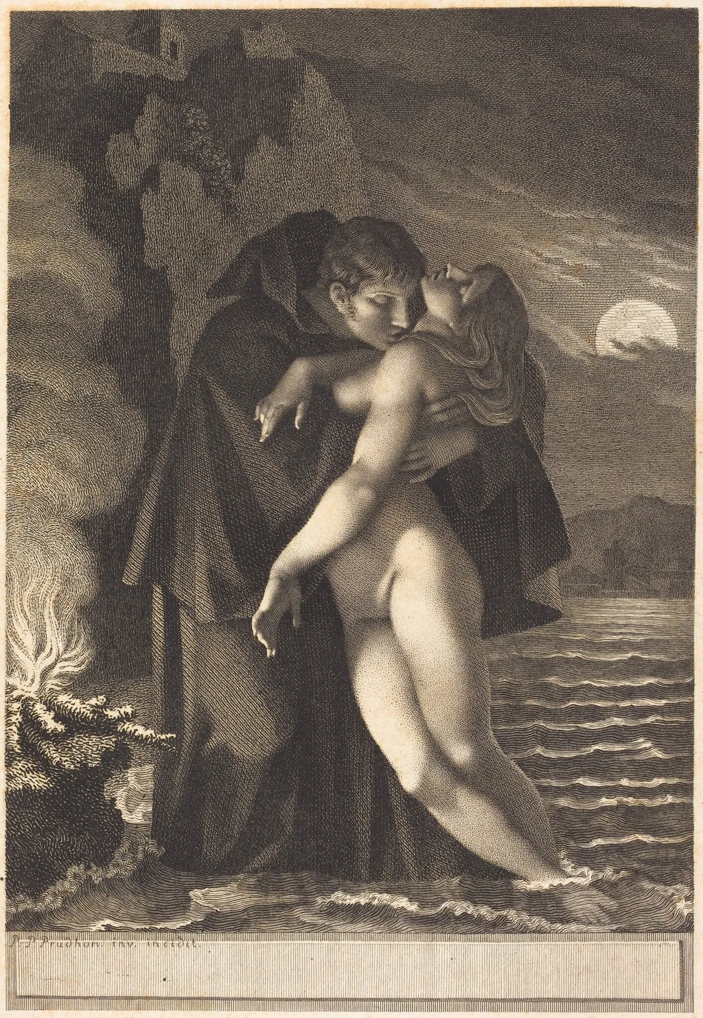 Phrosine and Melidore, by Pierre Paul Prud'hon, ink, 1796