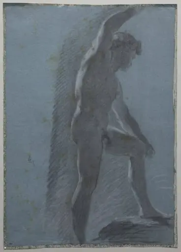 Study of a Male Nude (verso), by Pierre Paul Prud'hon