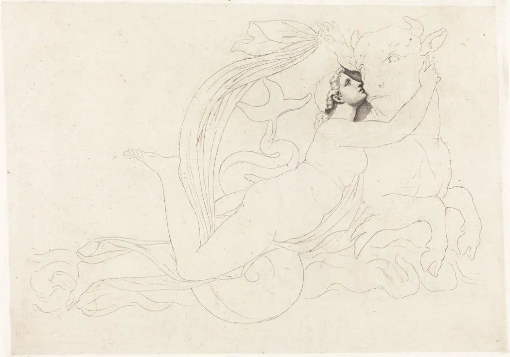 The Rape of Europa, by Pierre Paul Prud'hon, ink, 1790
