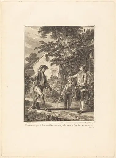 Chacun respecte le travail des autres, afin que le sein soit en sûreté, by Pierre-Philippe Choffard