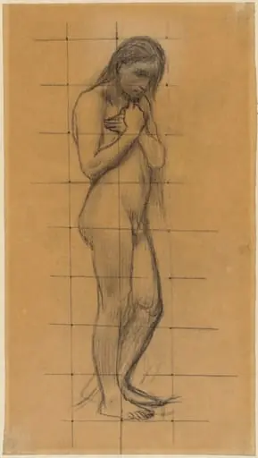 A Standing Male Nude, by Pierre Puvis de Chavannes
