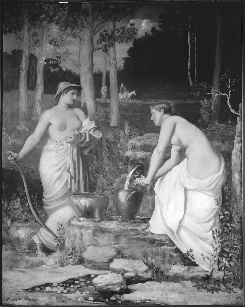 At the Fountain, by Pierre Puvis de Chavannes