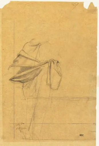 Drapery Study, by Pierre Puvis de Chavannes