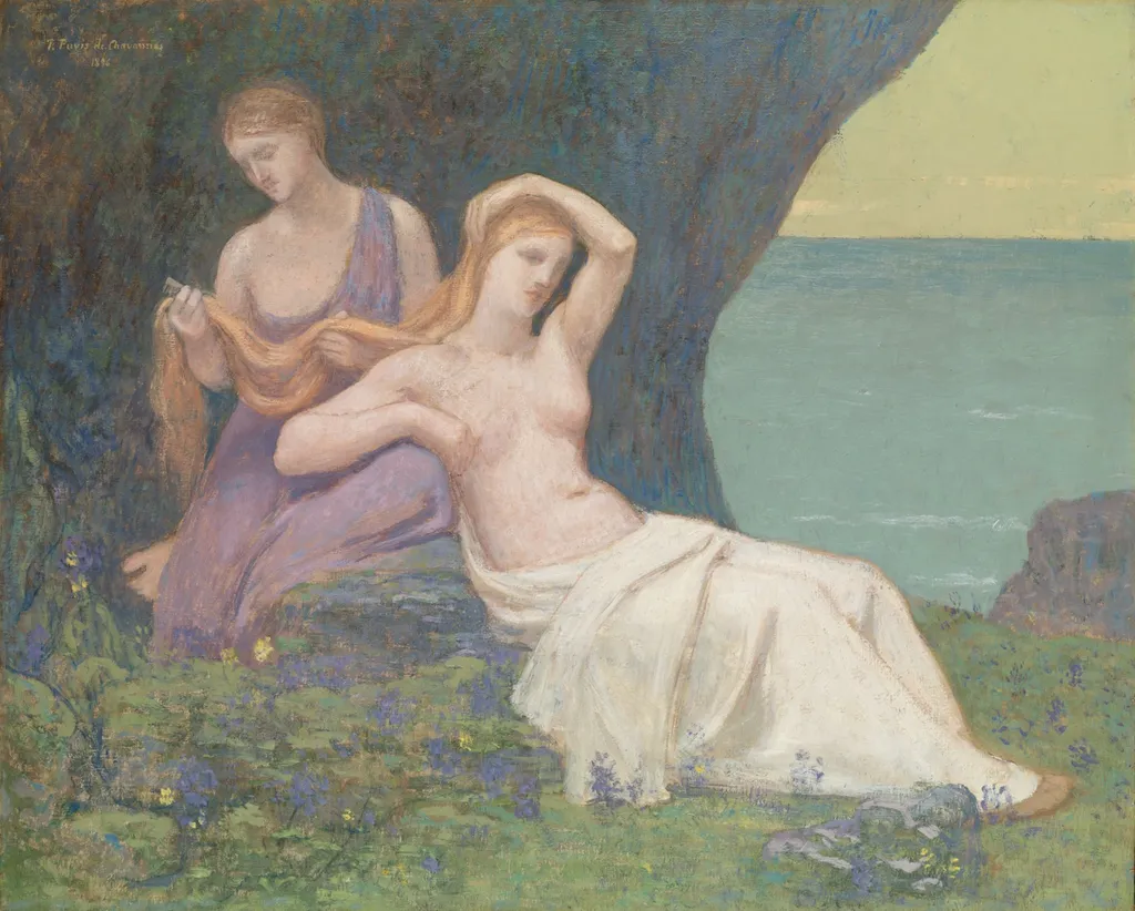 In the Heather, by Pierre Puvis de Chavannes, oil, 1896