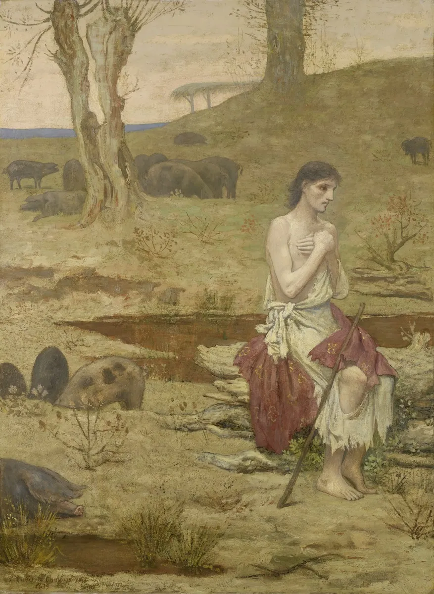 The Prodigal Son, by Pierre Puvis de Chavannes, oil, 1890