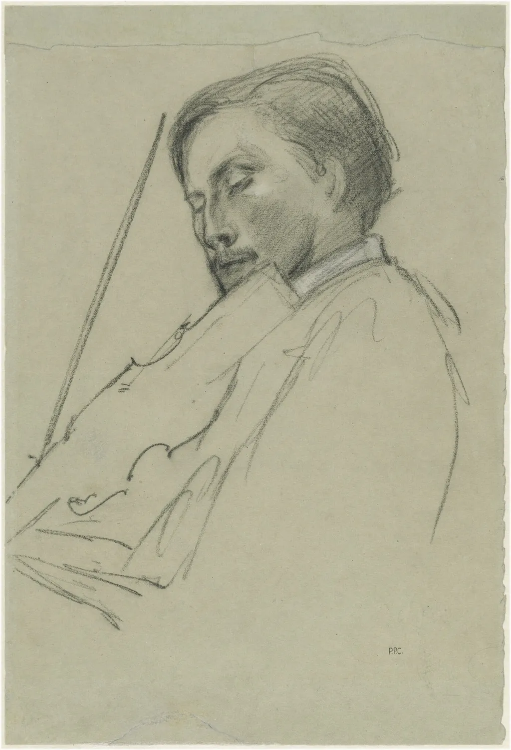 The Violinist, by Pierre Puvis de Chavannes, graphite, 1880