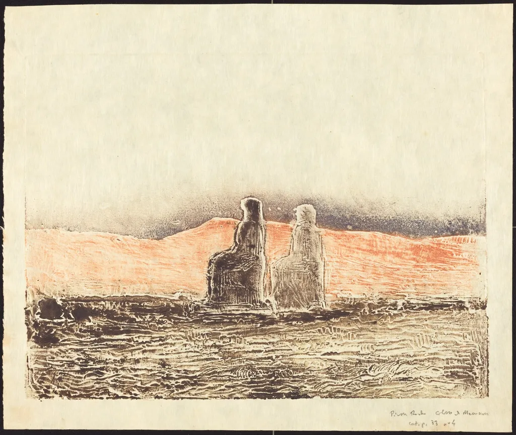 Colosses de Memnon (Thebes), by Pierre Roche, 1911