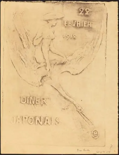 Femme et Cygne, 22 fevrier 1912, Diner Japonaise (Woman and Bird, 22 February 1912, J, by Pierre Roche