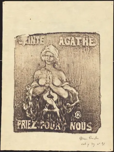 Saint Agathe (Saint Agatha), by Pierre Roche