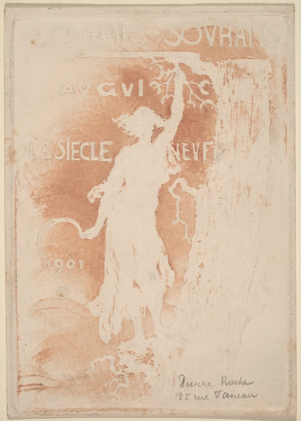 Souhaits Souhaits au Gui Le Siecle Neuf (Best Wishes for the New Century), by Pierre Roche, 1901