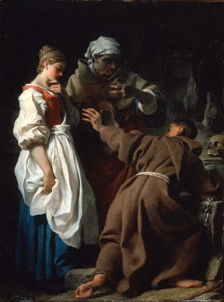 Brother Luce, the Hermit, with the Widow and her Daughter, by Pierre Subleyras