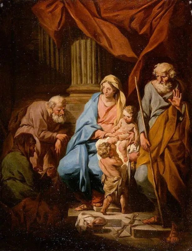 The Holy Family with Saints Elisabeth and Zaccharias and the Infant Saint John, by Pierre Subleyras, oil, 1734