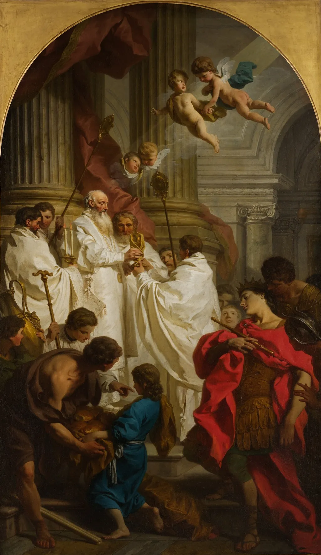 The Mass of Saint Basil, by Pierre Subleyras, oil, 1746