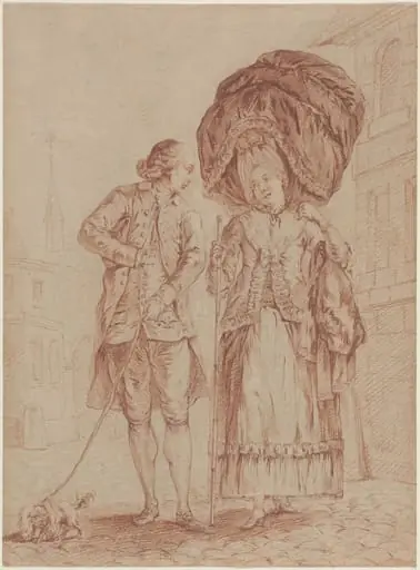 A Cleric Accompanying a Lady on Her Morning Walk, by Pierre Thomas Le Clerc