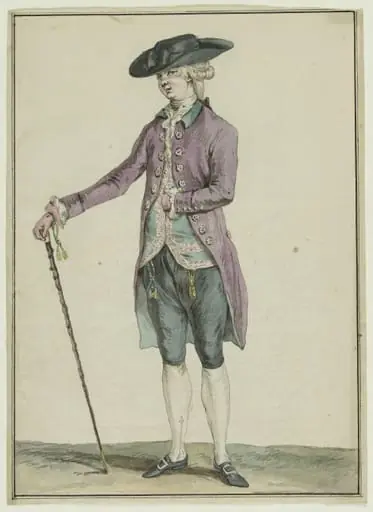 Petit maître en chenille, Habit du matin