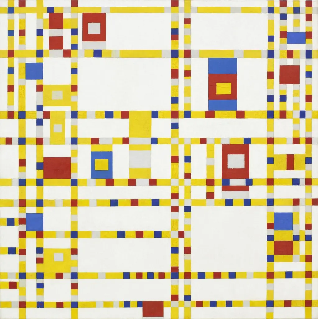 Broadway Boogie Woogie, by Piet Mondrian
