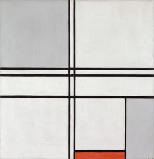 Composition (No. 1) Gray-Red, by Piet Mondrian