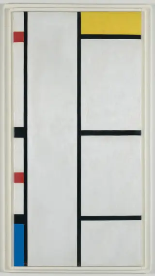 Composition (no. III) blanc-jaune, by Piet Mondrian