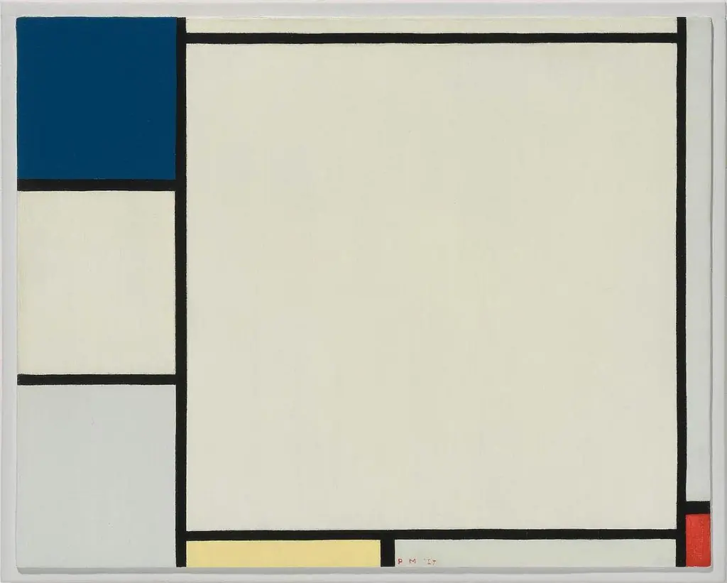 Composition with Blue, Yellow, and Red, by Piet Mondrian