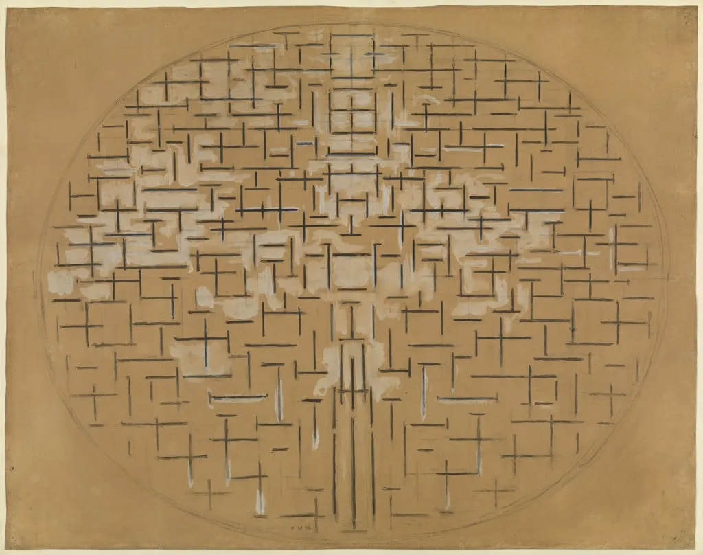 Untitled, by Piet Mondrian, watercolor, 1915