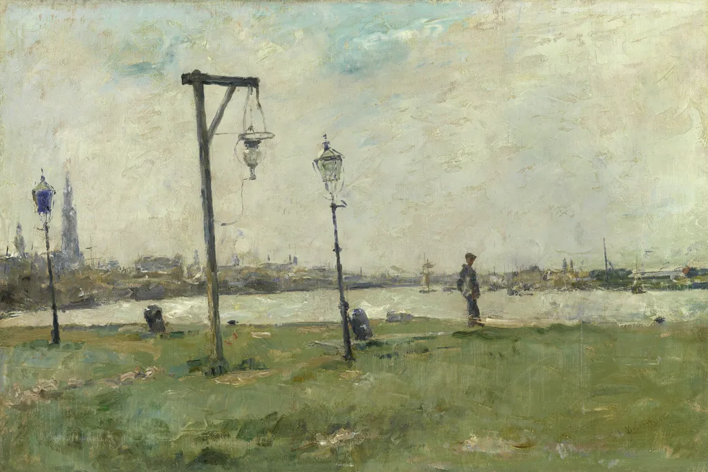 A View of Antwerp, by Piet Verhaert, oil, 1892