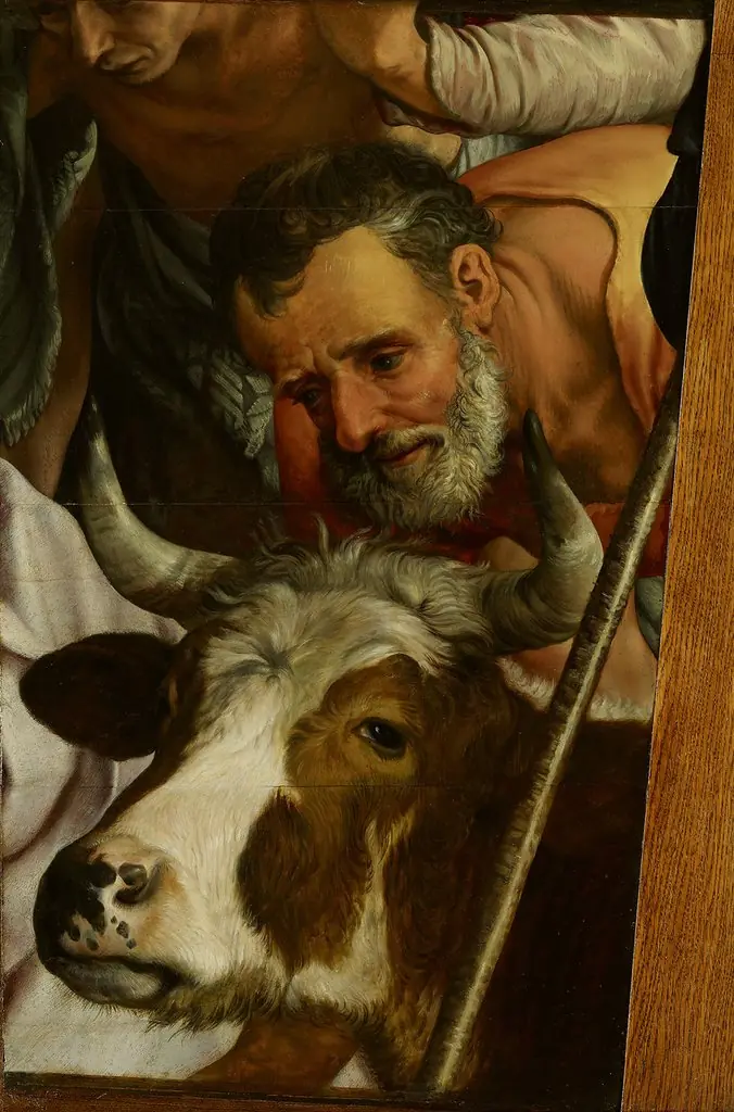 Adoration of the Shepherds (fragment), by Pieter Aertsen