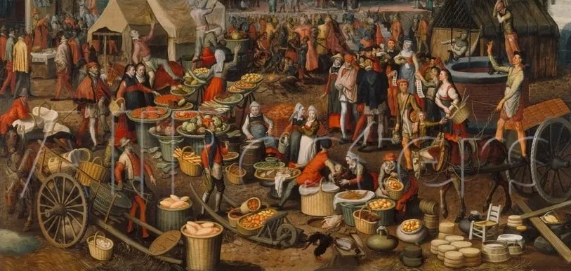 Market Scene (Fragment of An Ecce-homo), by Pieter Aertsen, oil, 1550