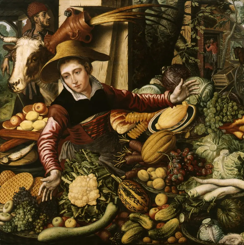 Market Woman at the Vegetable Stall