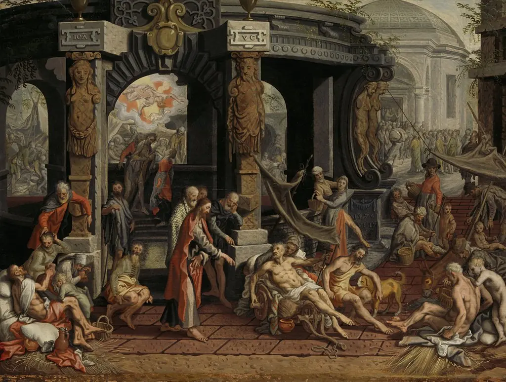 The Healing of the cripple of Bethesda, by Pieter Aertsen