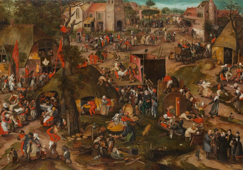 A Flemish Kermis with a Performance of the Farce ‘Een cluyte van Plaeyerwater’, by Pieter Balten, unspecified, 1570