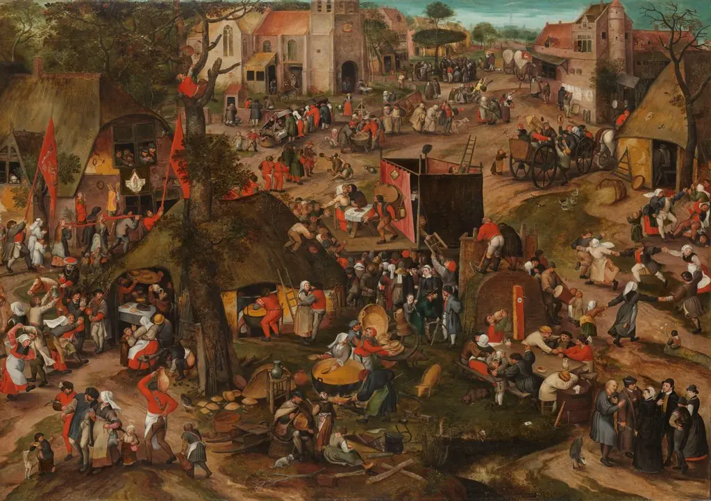 A Performance of the Farce 'Een Cluyte van Plaeyerwater' (A Clod from Plaeyerwater) at a Flemish Kermis, by Pieter Balten
