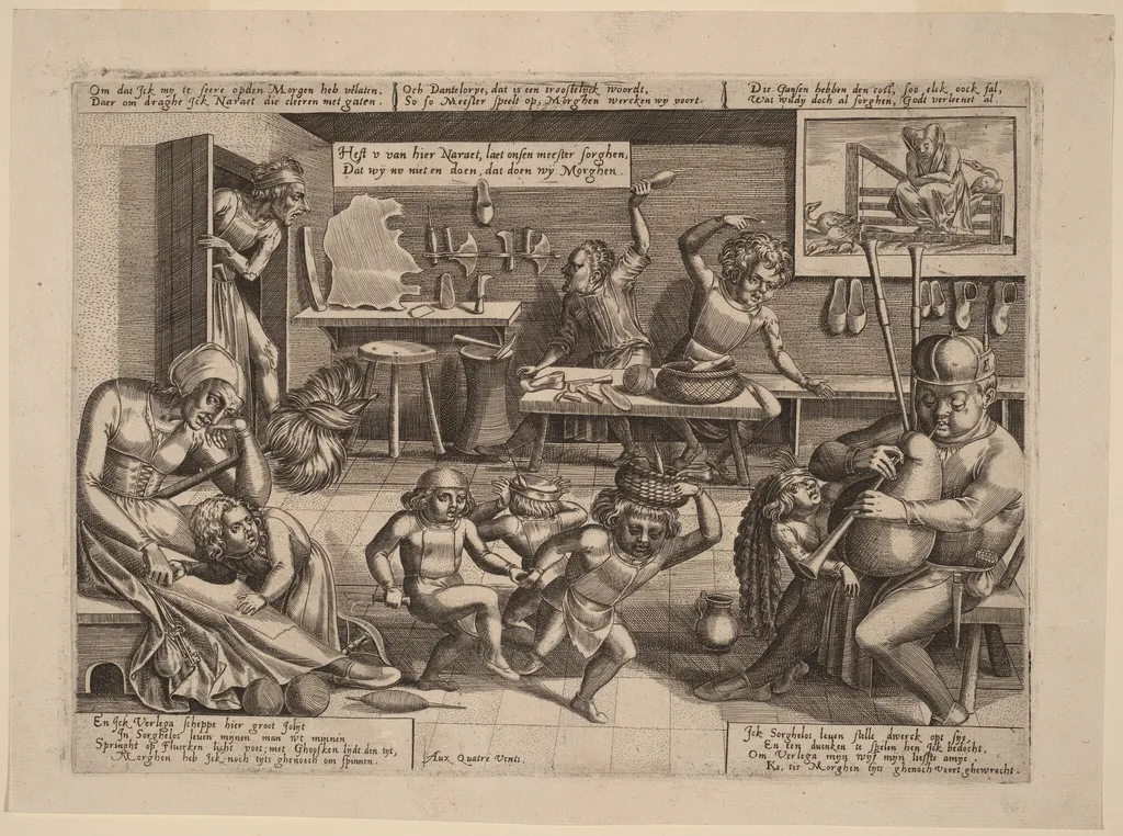The Dissolute Household, by Pieter Balten, ink, 1559