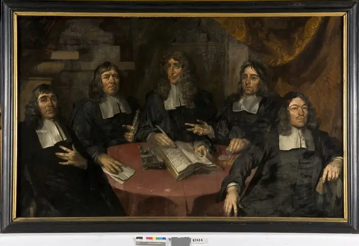 Five regents of the Tuchthuis (house of correction) in Middelburg, by Pieter Borsseler