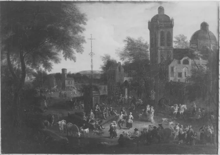 Der Kirchplatz, by Pieter Bout