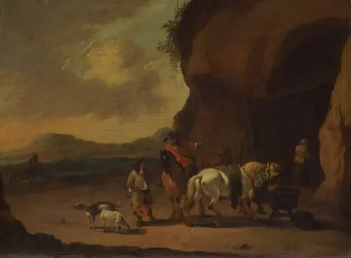 Horsemen Halted on a Mountain Pass, by Pieter Bout
