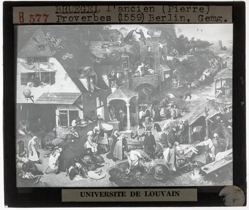 Pieter Brueghel de Oude. Nederlandse spreekwoorden, by Pieter Brueghel the Elder, unspecified, 1559
